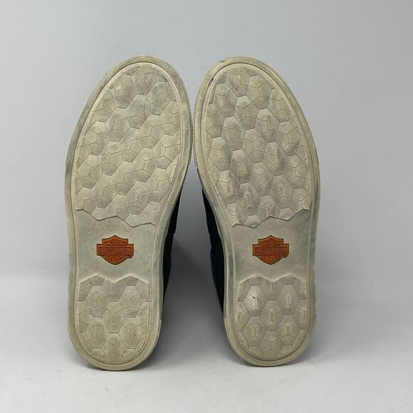 Harley Davidson Vardon Sneaker Womens 6.5 Black Hi-Top Riding Shoe D87175 - Picture 9 of 9